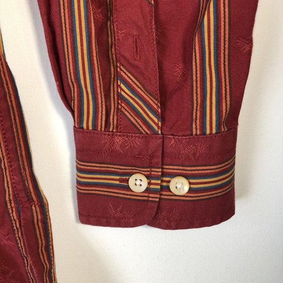 Tommy Bahama Button Up Shirt Adult Large Men Red  Cotton Pineapple Print a45 - Picture 4 of 6
